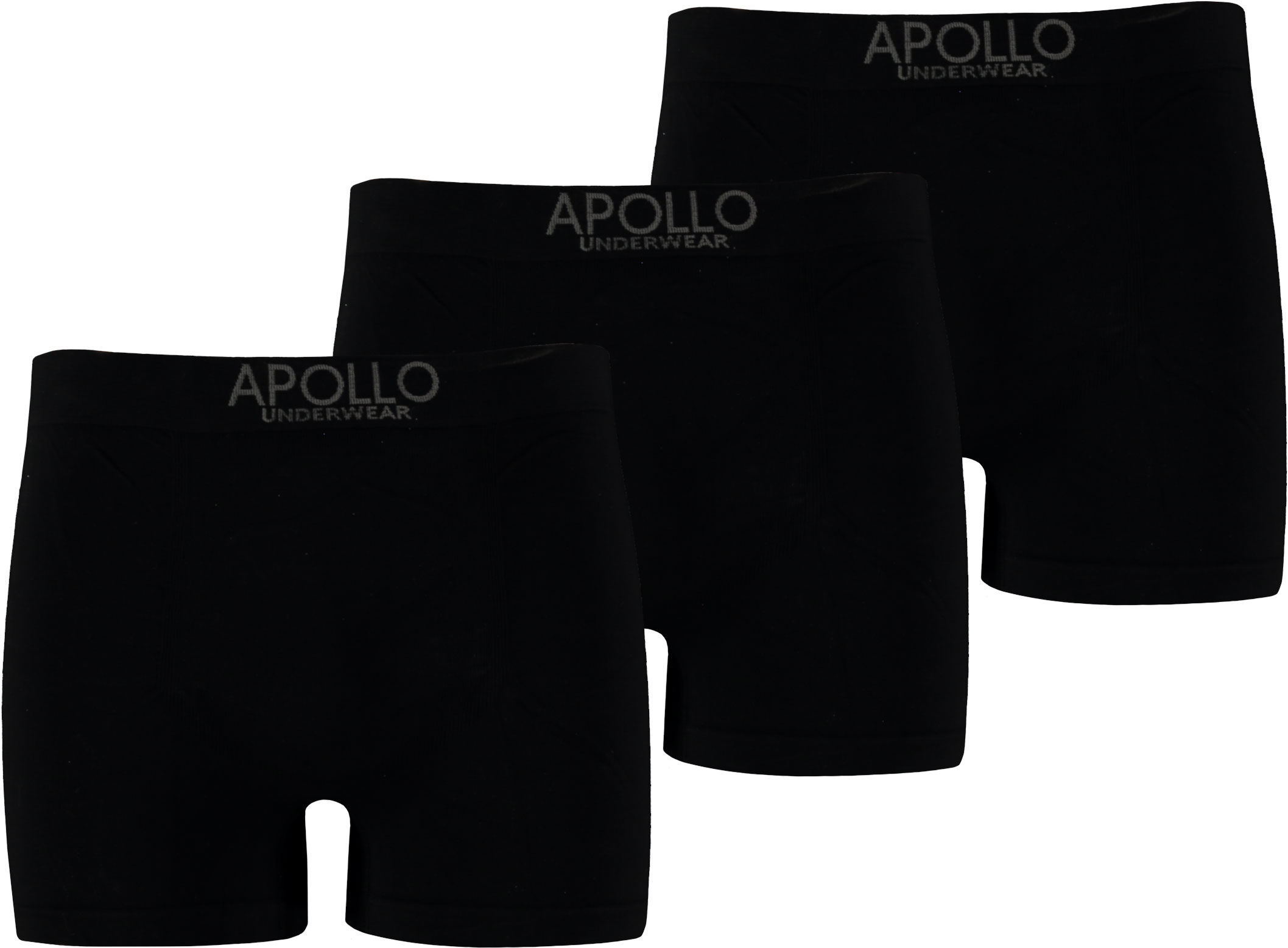 3 pak Apollo seamless heren boxer zwart XL