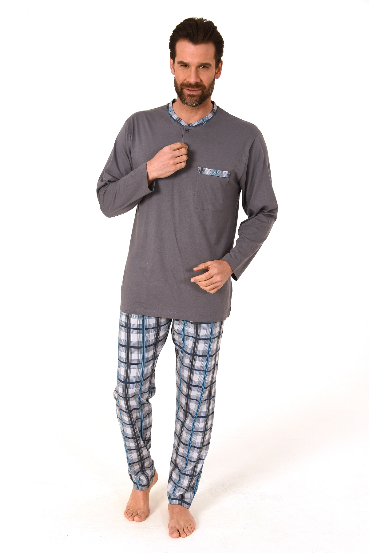 Heren pyjama Trend 10414 - Grijs - 48