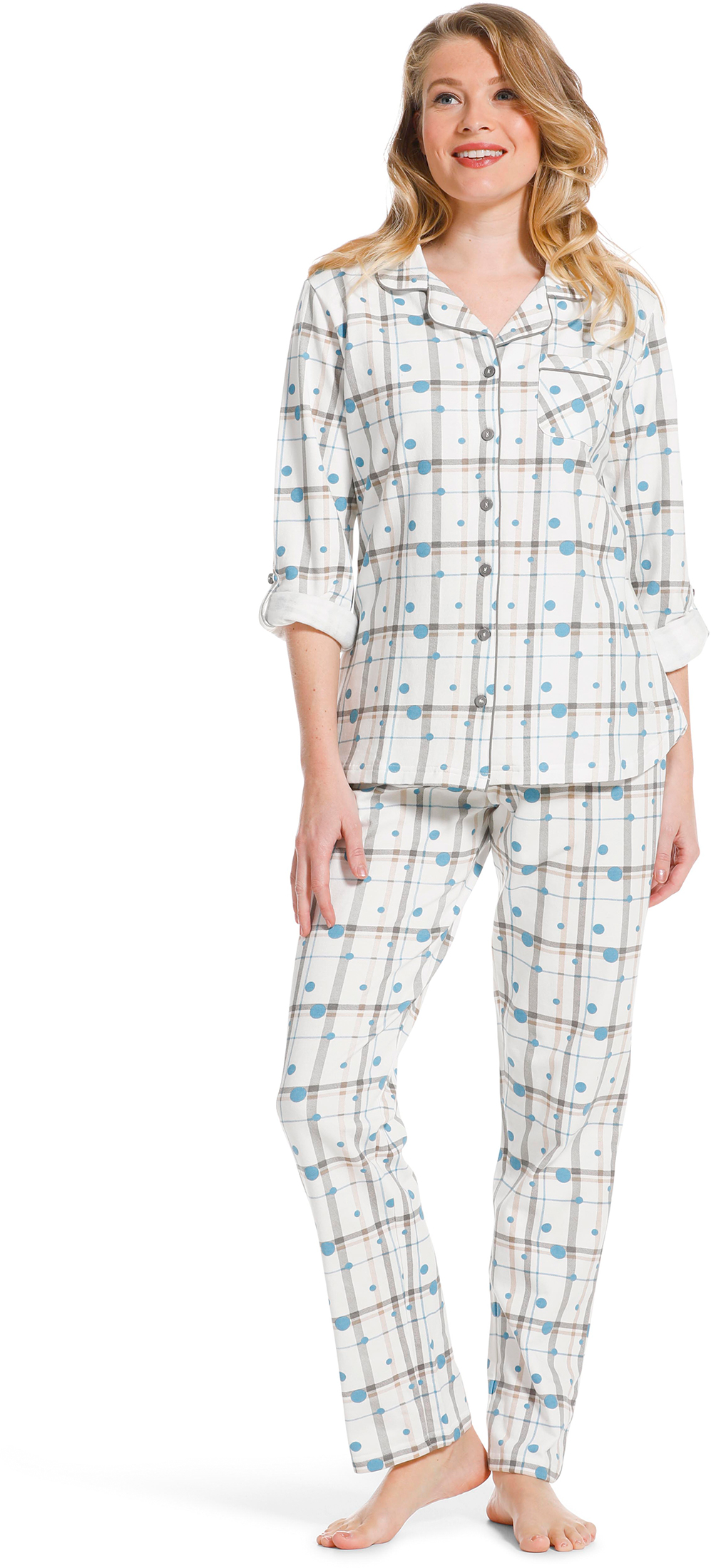 Pastunette dames doorknoop pyjama 20222-142-6-36