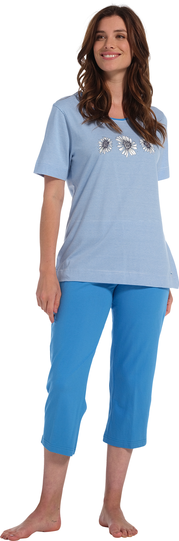 Pastunette dames pyjama capri 20231-130-2 - Blauw - 36