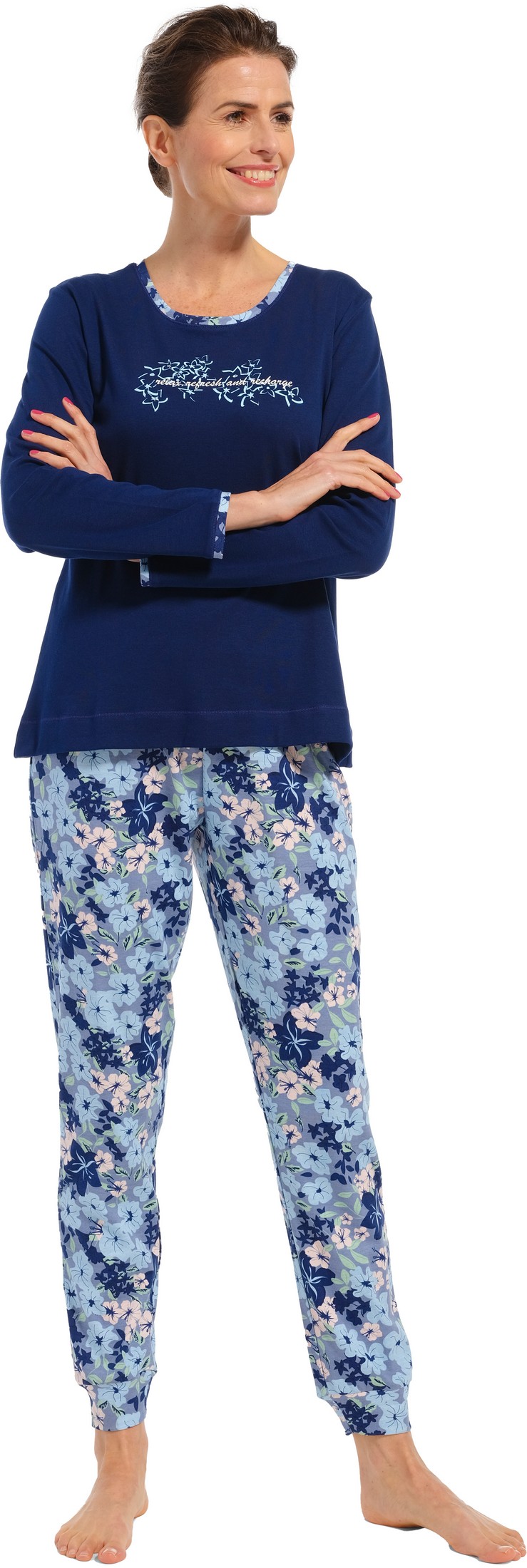 Pastunette dames pyjama 20232-130-3 - Blauw - 48