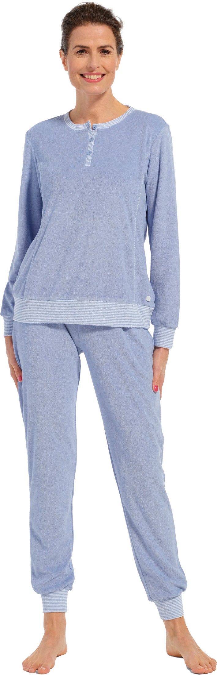 Pastunette dames badstof pyjama 20232-174-4 - Blauw - 38
