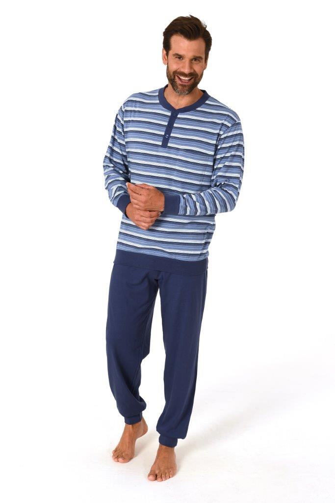Normann heren pyjama Trend 67387 50 Blauw