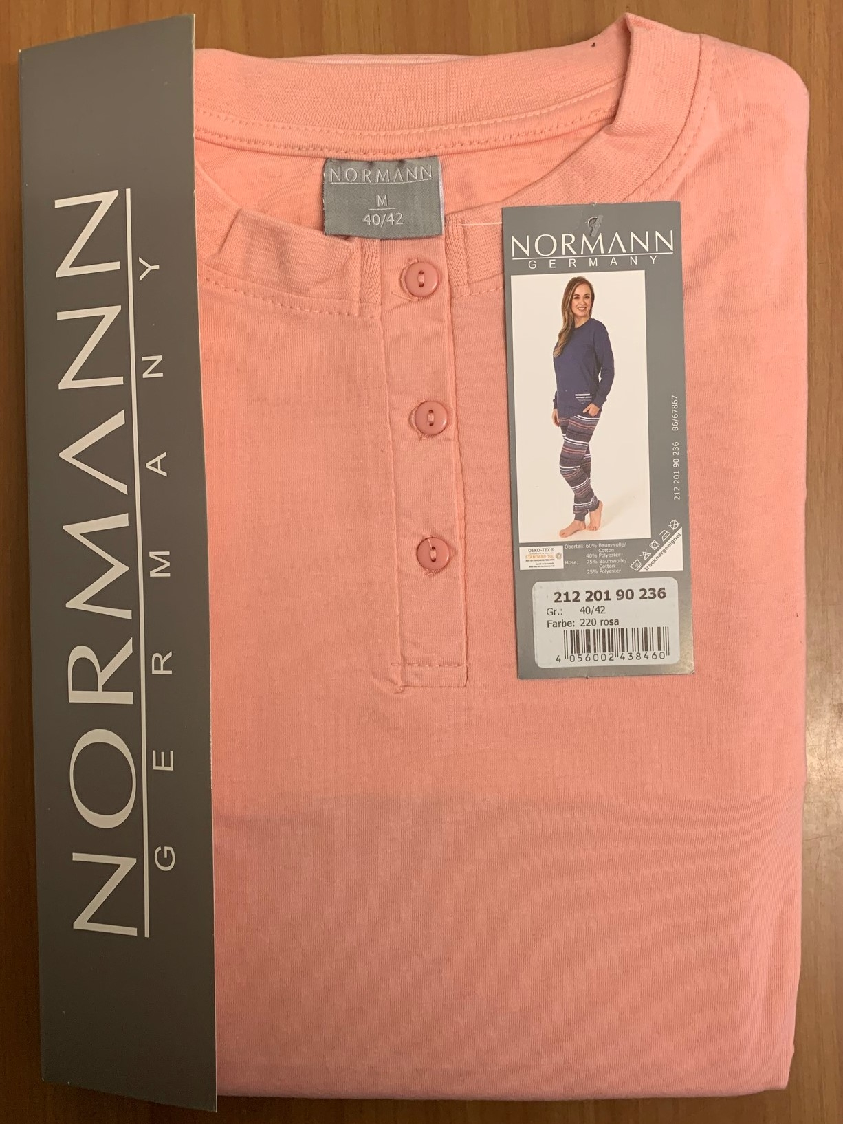 Normann dames pyjama 20190236 S 36 38 Rose