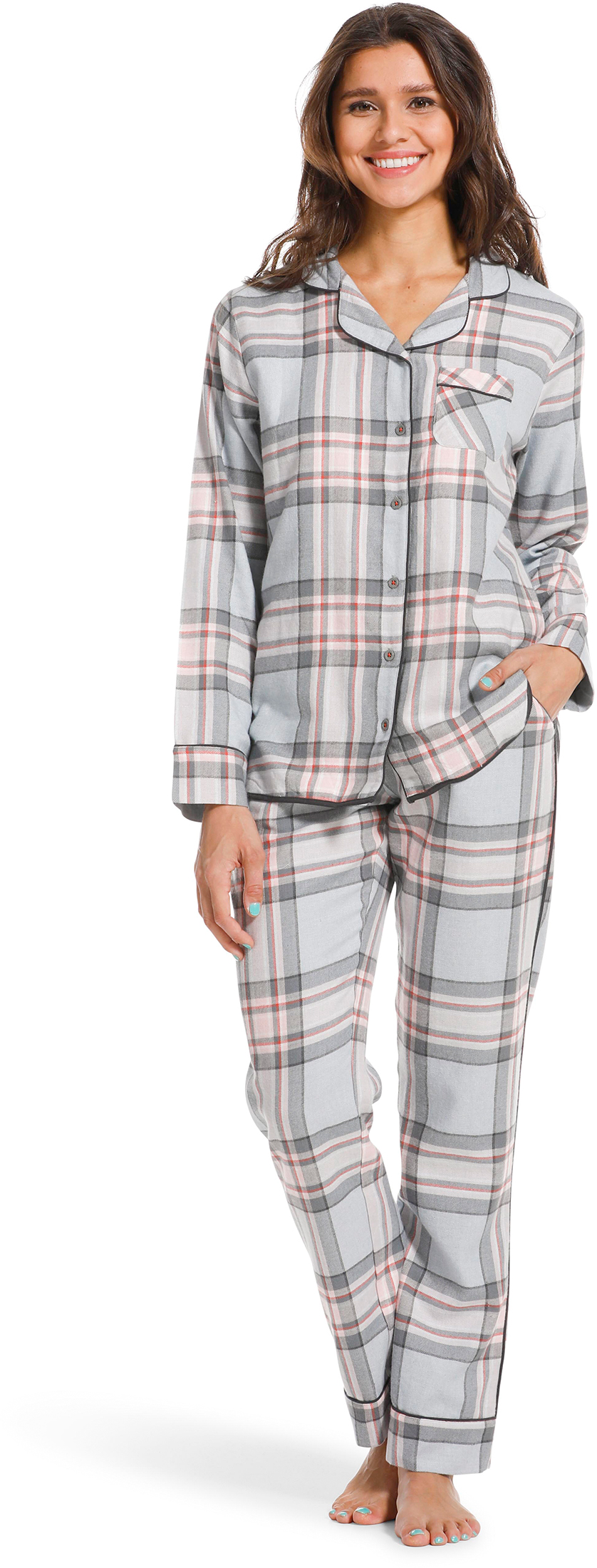 Rebelle dames pyjama flanel 21222-458-6 - Beige - 46