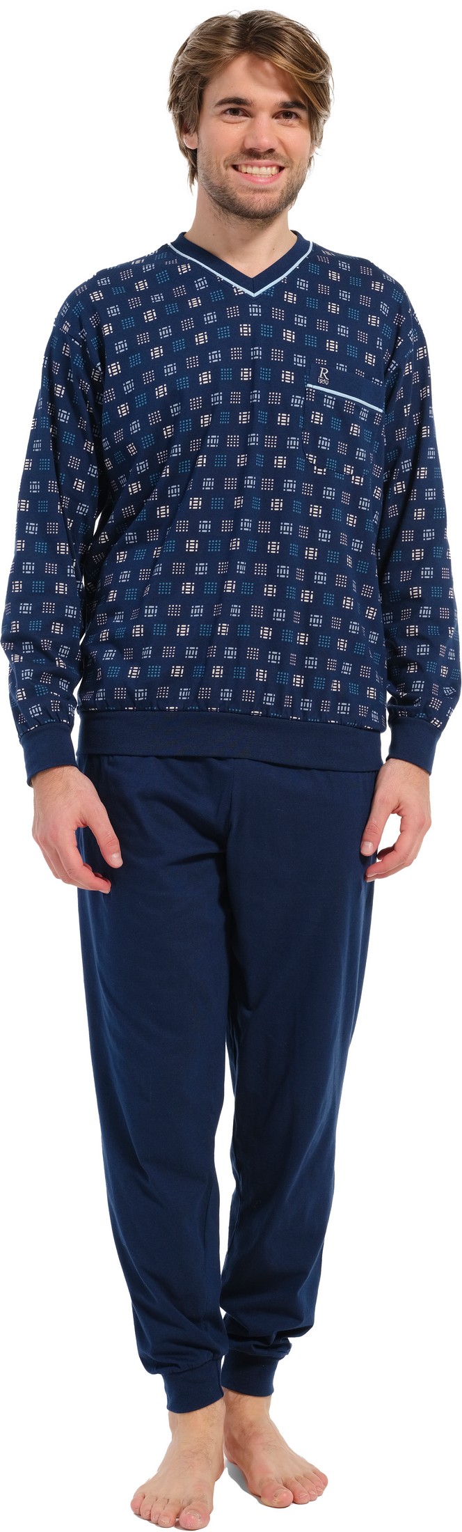 Robson tricot heren pyjama 27232-716-2 - Blauw - M/50