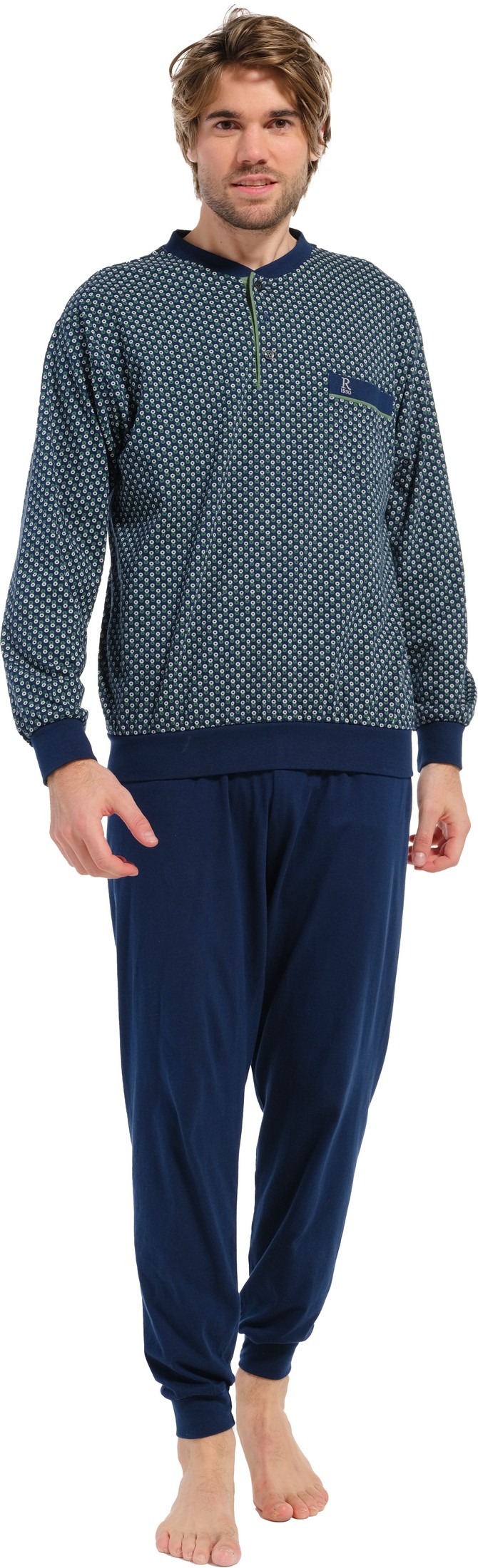 Robson heren pyjama 27232-718-4 - Blauw - XL/54