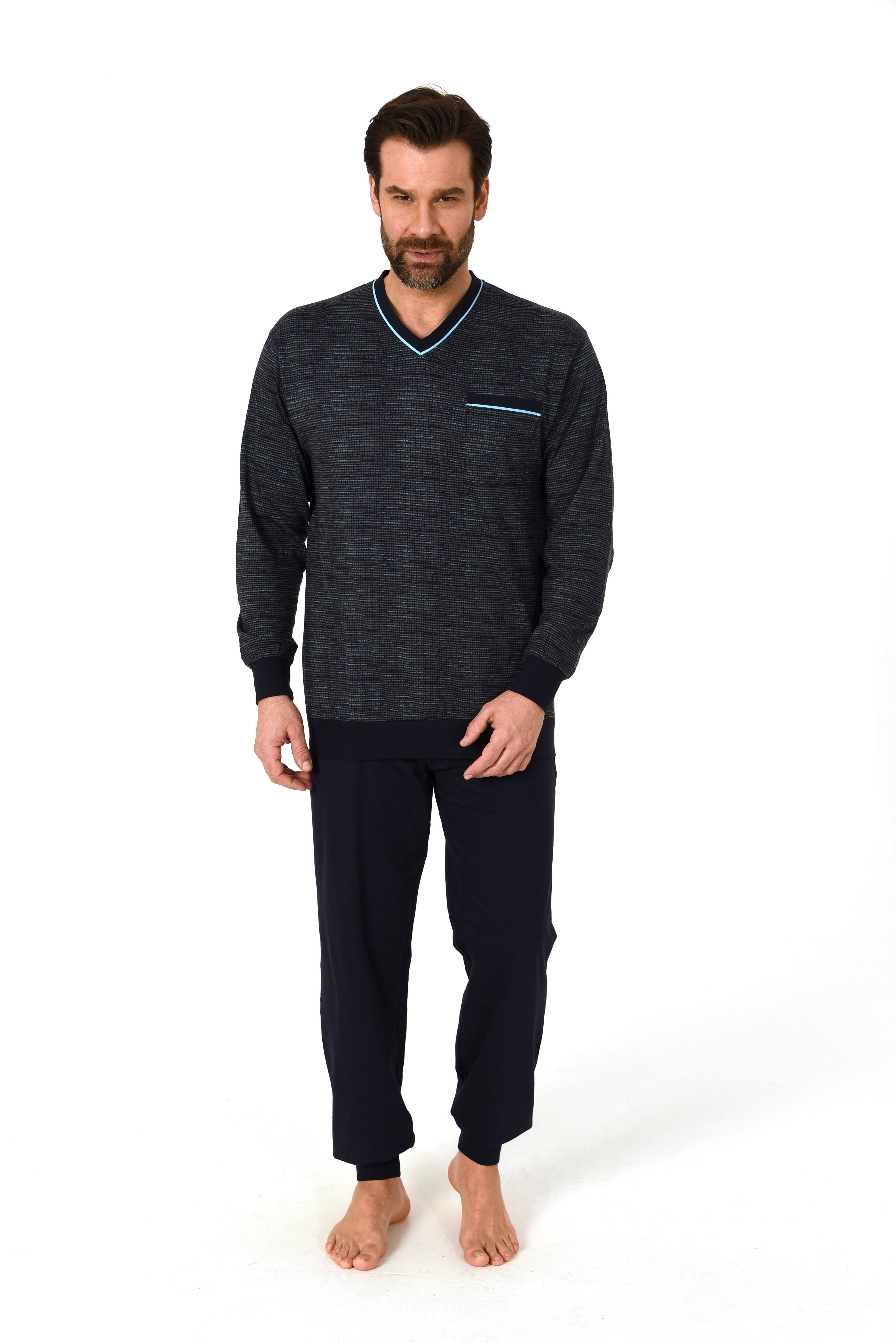 Normann heren pyjama Trend 69644 - Blauw - S/48