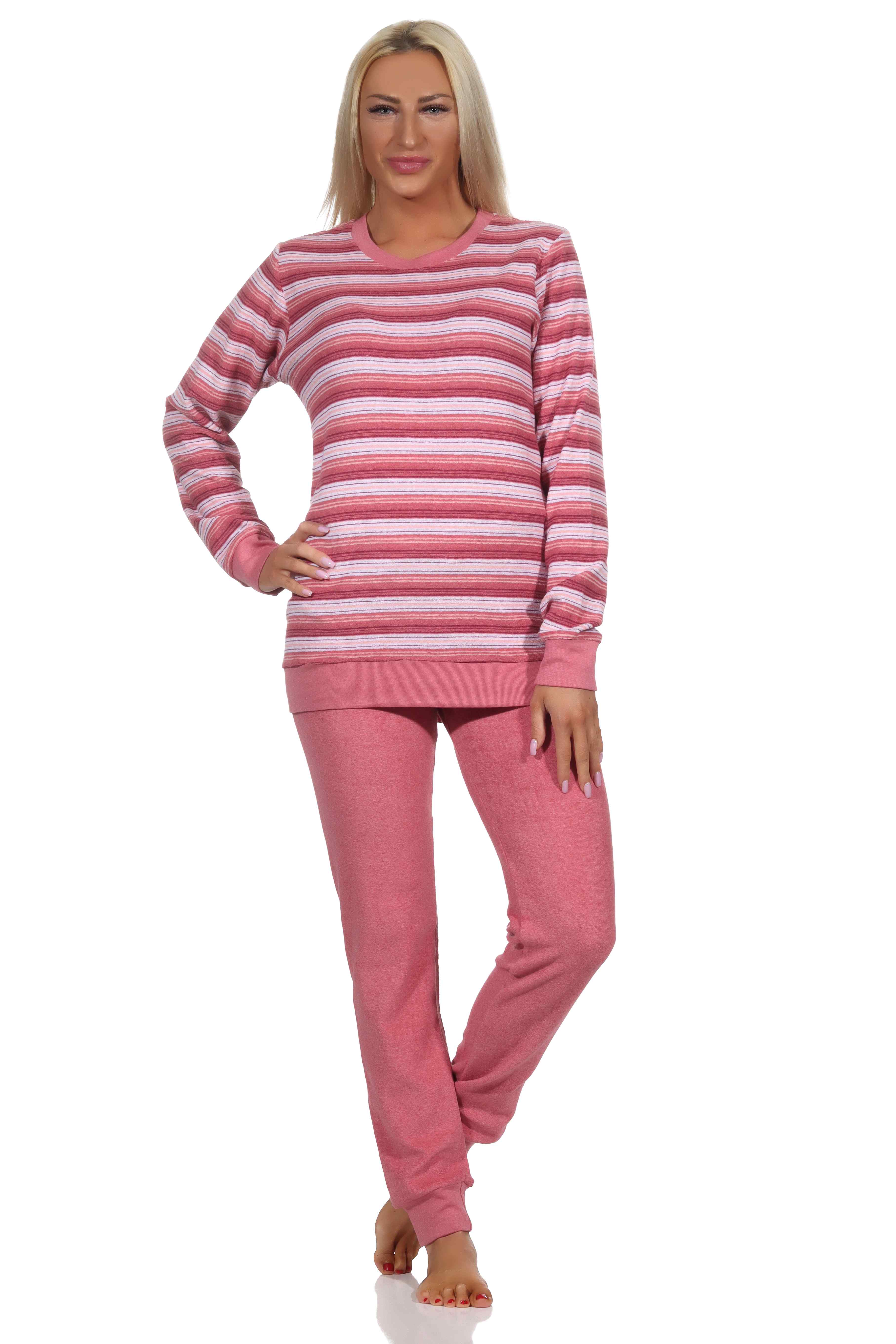 Normann dames badstof pyjama Creative 70264 - Rose - XL 48/50