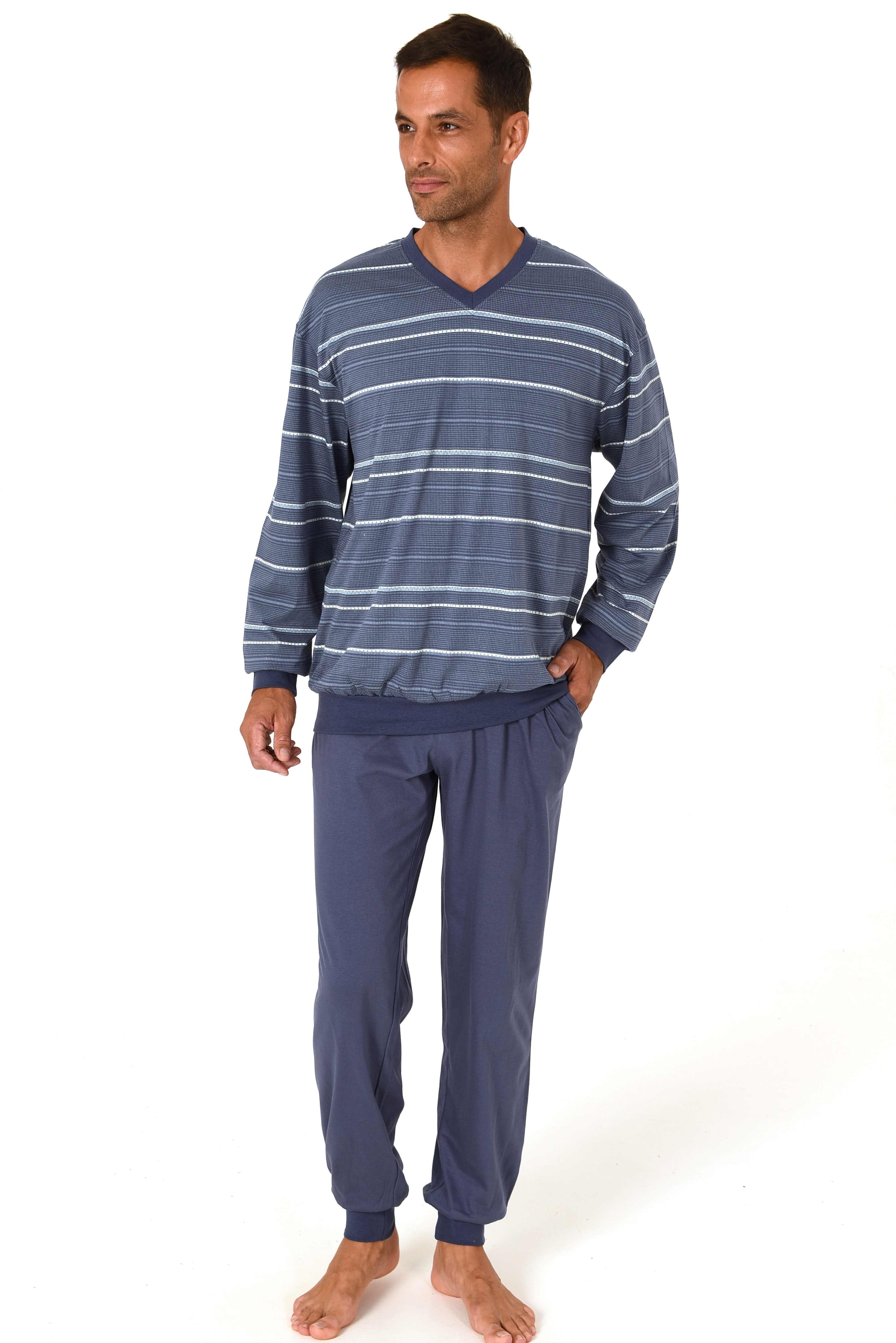 Normann heren pyjama Trend 71278 - Blauw - S/48