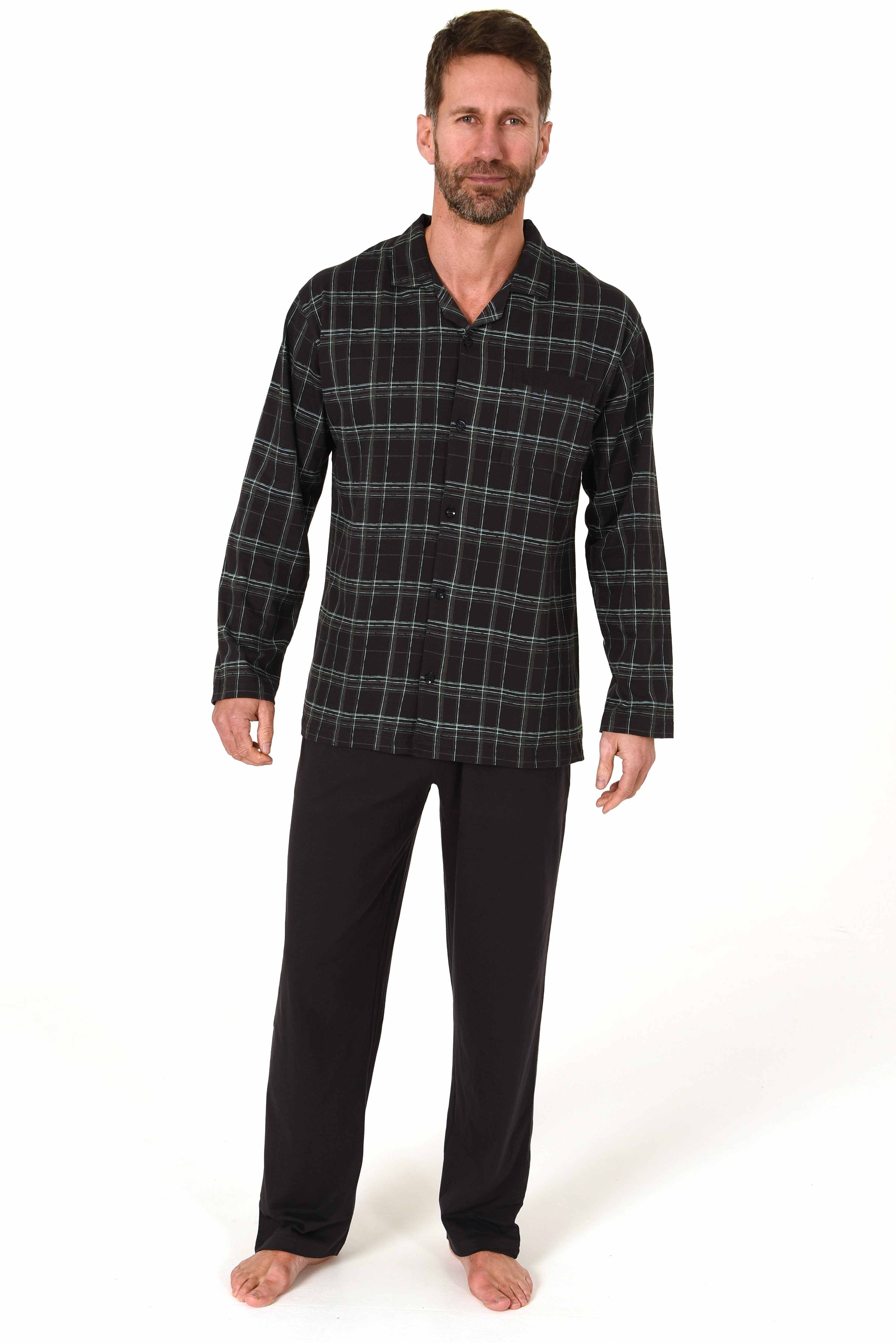Normann heren doorknoop pyjama Trend 71284 - Grijs - L/52
