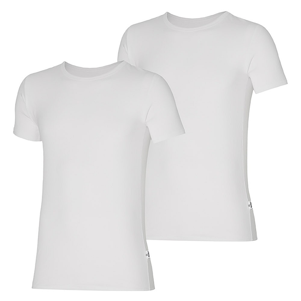 2 pak heren shirt Bio Katoen Apollo - Wit - XXL