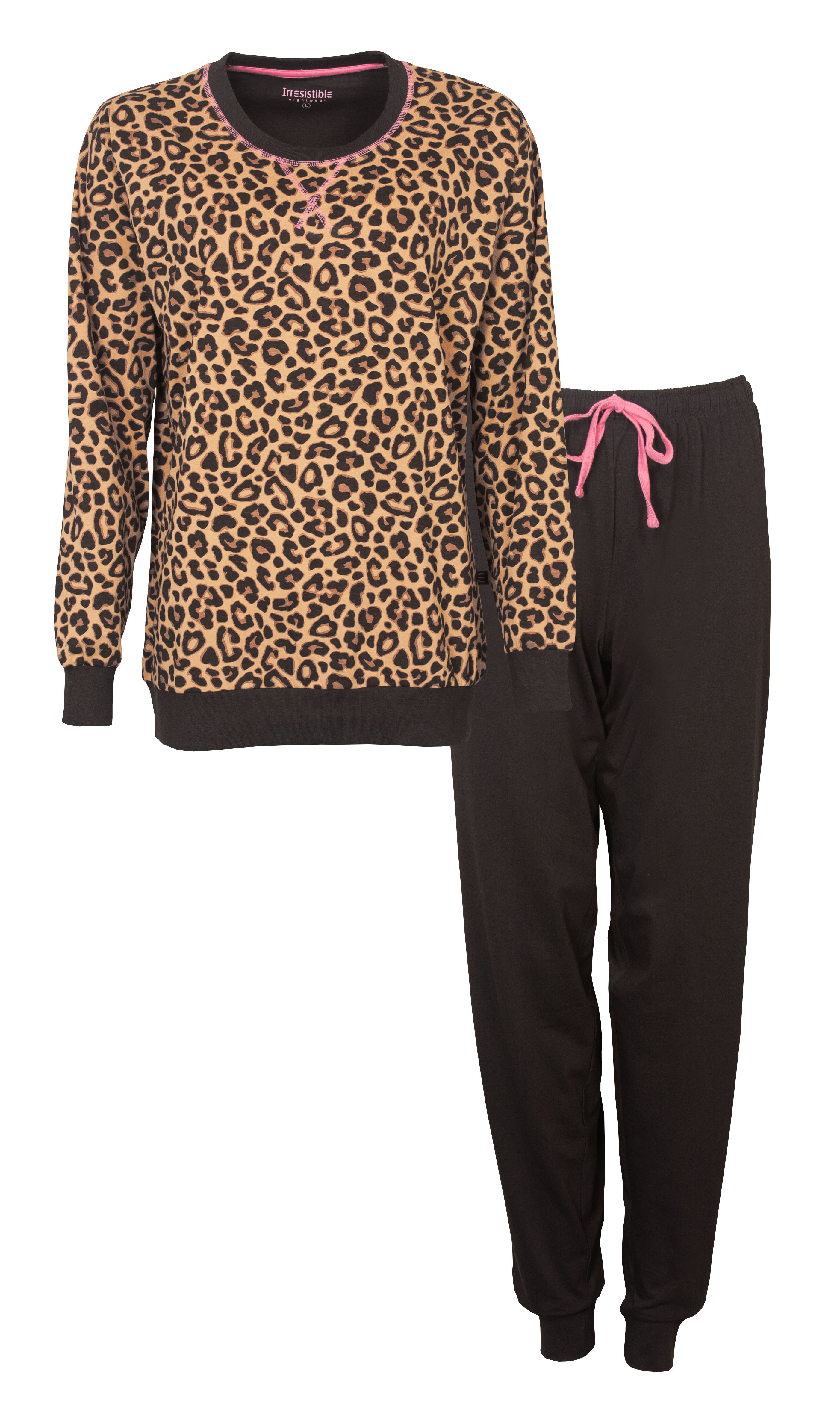 Irresistible Dames Pyjama Bruin IRPYD1206A - Maten: XXL