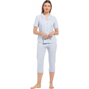 Pastunette dames doorknoop capri pyjama 20221-106-6