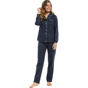 Dames pyjama satijn Pastunette De Luxe 25212-310-6 blauw