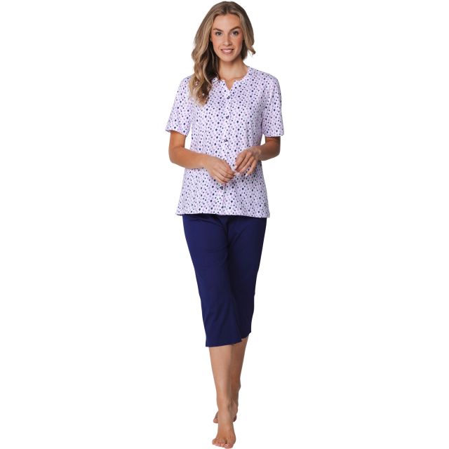 Pastunette doorknoop pyjama capri 121261-146-1-36