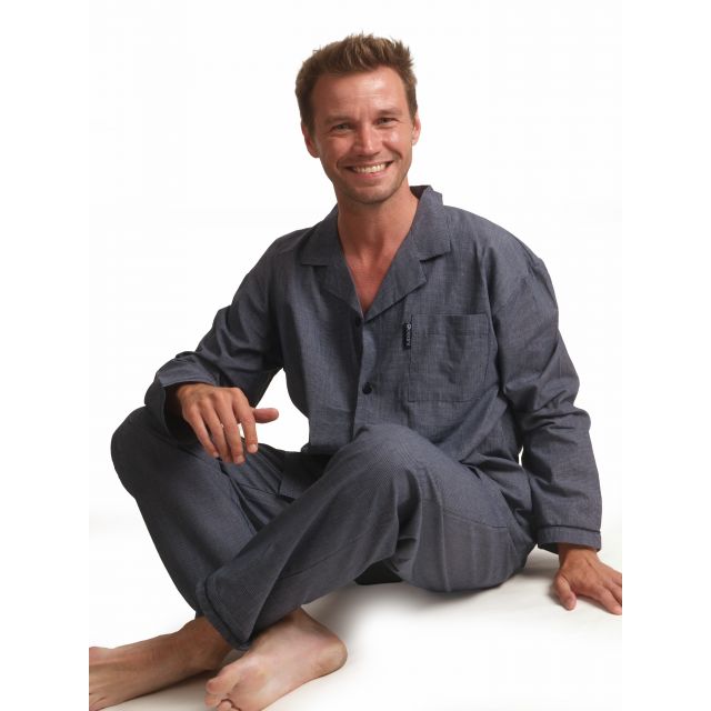 Heren pyjama doorknoop 471675