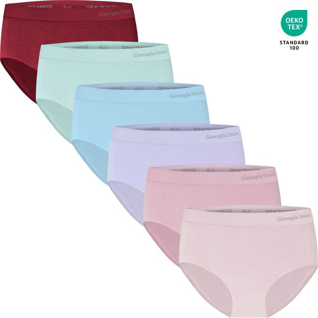 6 pak dames slips 3011 kleur