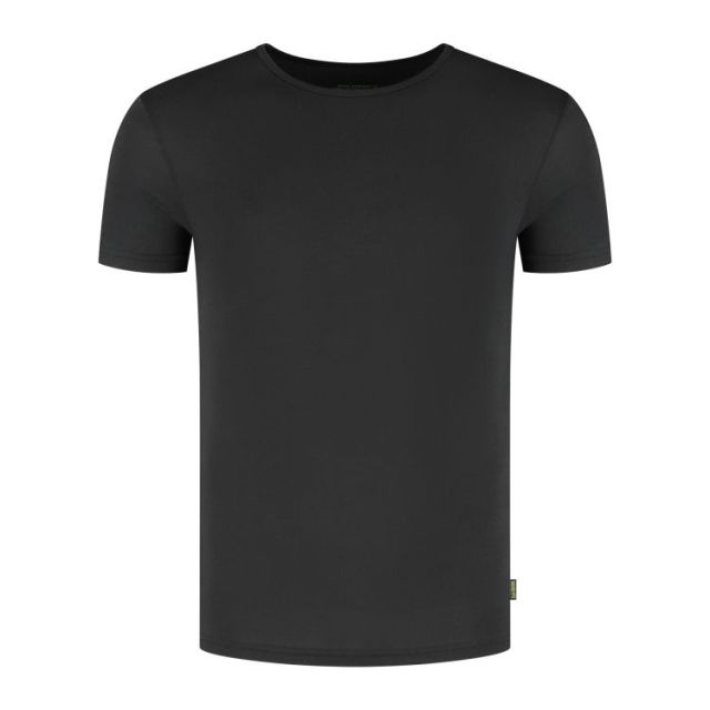 Boru Bamboe heren shirt ronde hals zwart