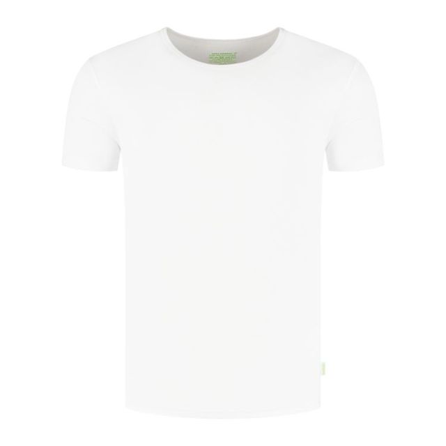Boru Bamboe heren shirt ronde hals wit