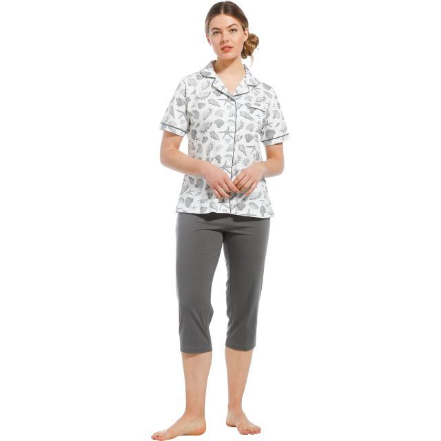 Pastunette dames doorknoop pyjama capri 20221-146-6