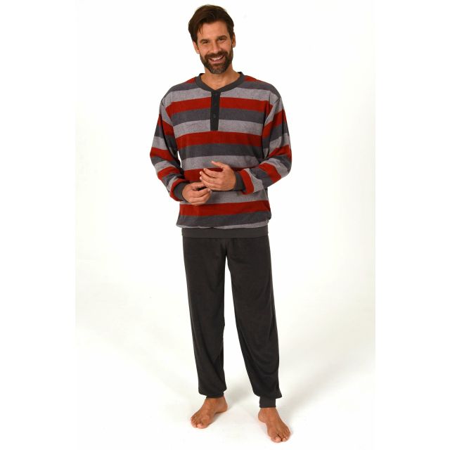 Normann badstof heren pyjama 22310193755-Rood-M/50