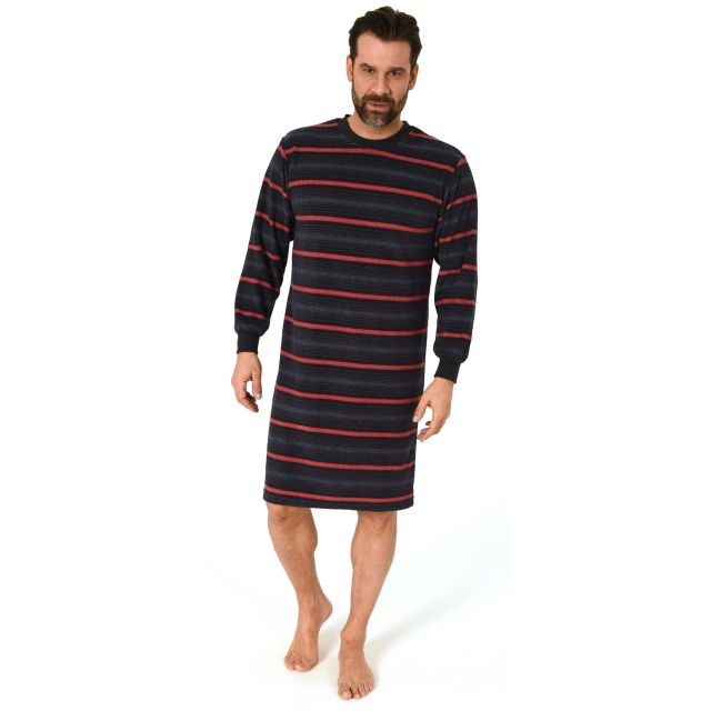 Normann heren nachthemd badstof 22311093793-Rood-48-50
