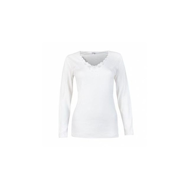 Beeren beatrix lange mouw-L-Wit