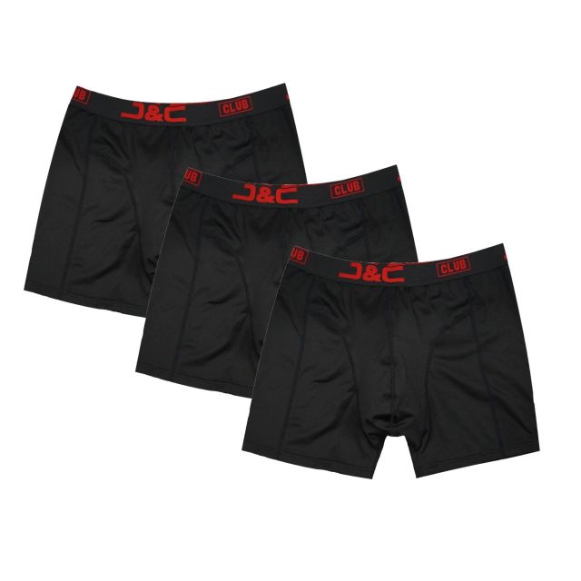 3 pak heren boxershort J&C micro 4485 zwart