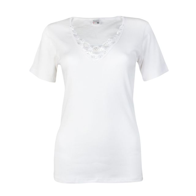 Beeren Beatrix korte mouw-L-Wit