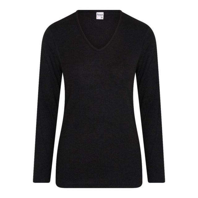 Beeren thermo dames onderblouse lange mouw zwart