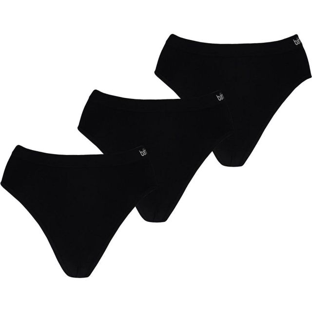 3 pak bamboe dames slips Apollo-S-Zwart