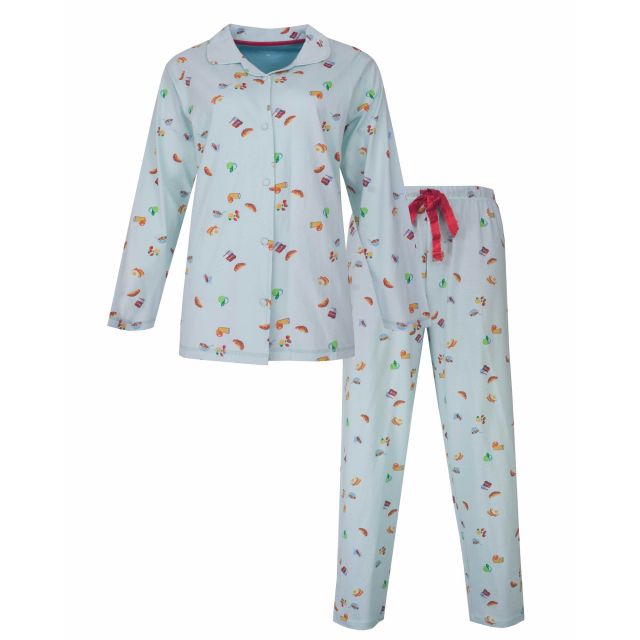 Dames pyjama doorknoop TEPYD 16005A-S