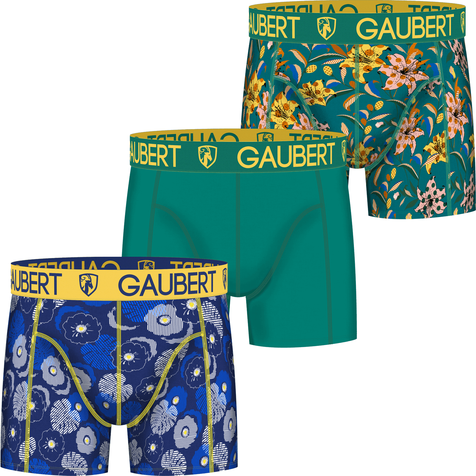 Gaubert 3 pak heren boxershorts set 4 - Veelkleurig - XL