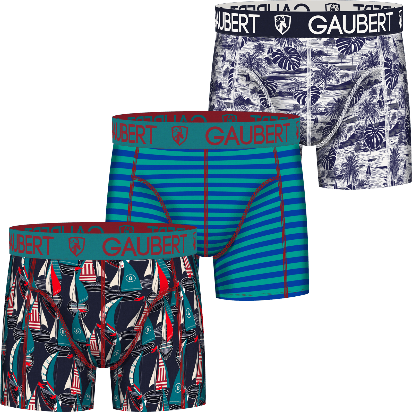 Gaubert 3 pak heren boxershorts set 6 - Veelkleurig - XL